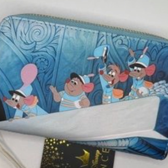 Loungefly x Disney Cinderella Mice Scenes Wallet Purse Bag NWT - Picture 13 of 14